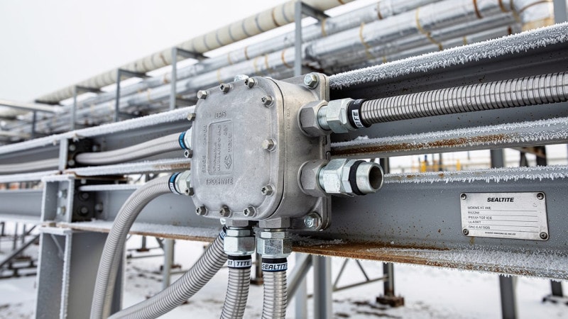 Explosion-proof electrical enclosure installed in Alberta hazardous area