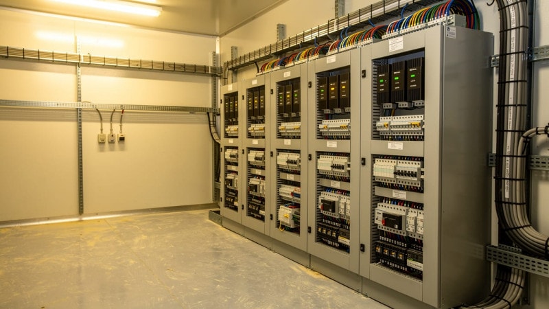Professional electrical Motor Control Centre in a grain facility