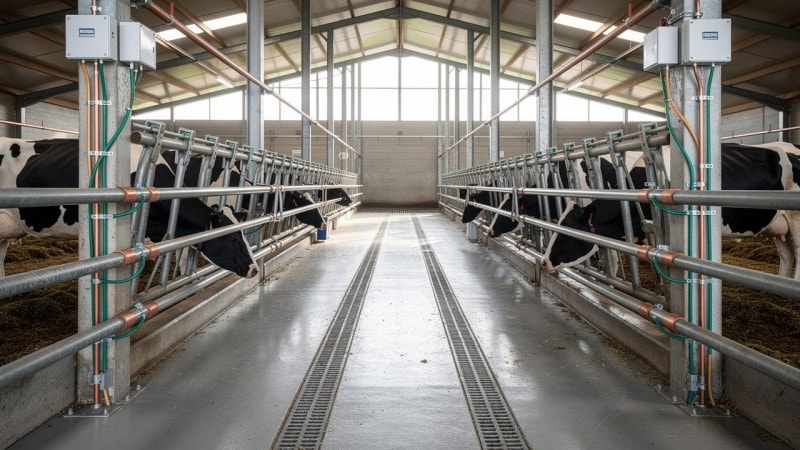 Equipotential bonding in a Canadian dairy barn