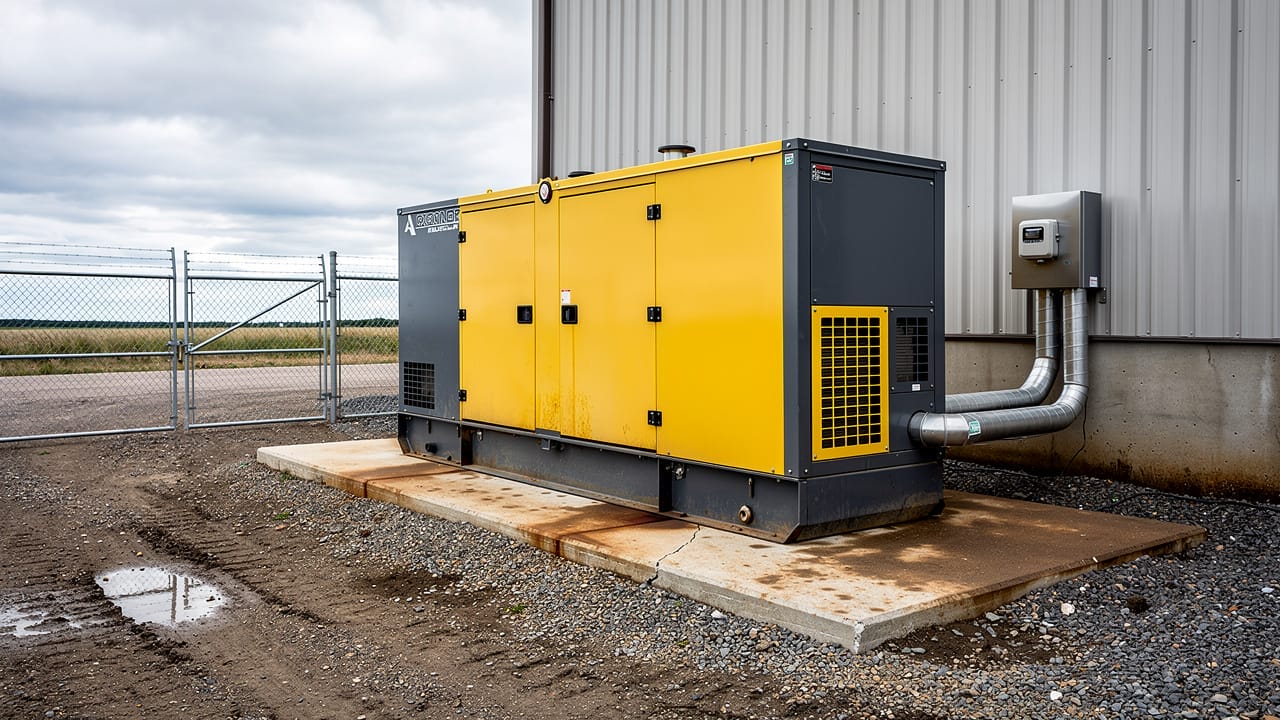 Standby generator and automatic transfer switch at a farm
